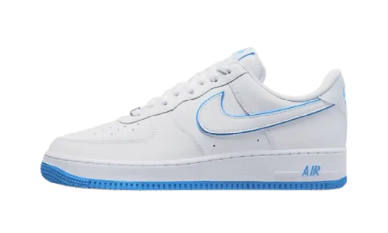 Nike Air Force 1 '07 Low White University Blue Sole - MTHOR SHOP