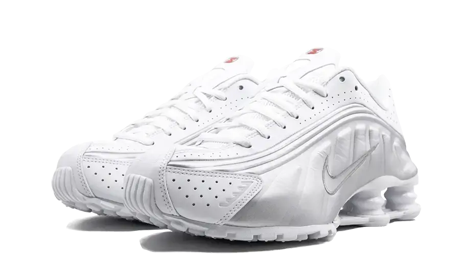 Nike Shox R4 White Metallic Silver