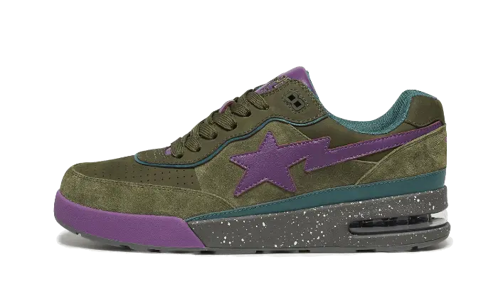 Bape Road Sta Dark Green Suede