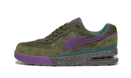 Bape Road Sta Dark Green Suede