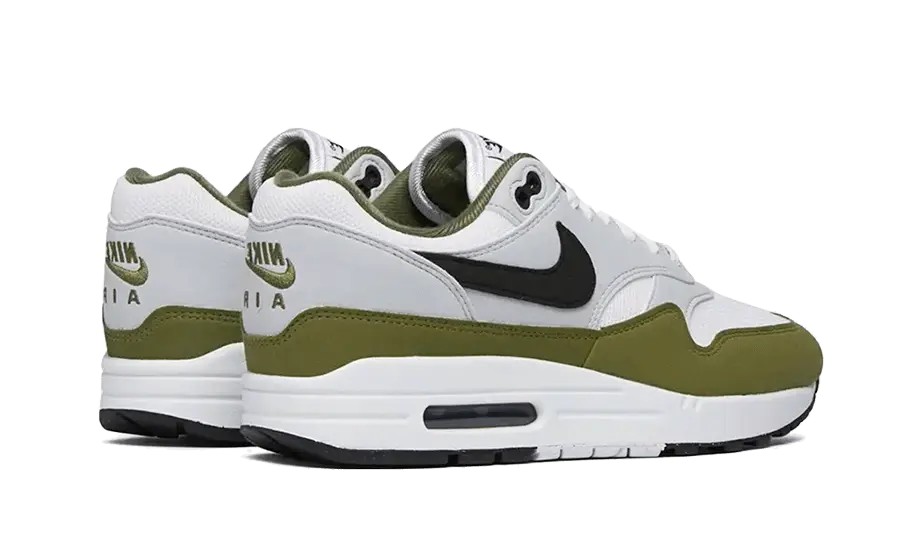 Nike Air Max 1 White Black Medium Olive