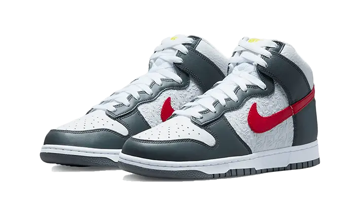 Nike Dunk High Embossed Basketball Grey Red